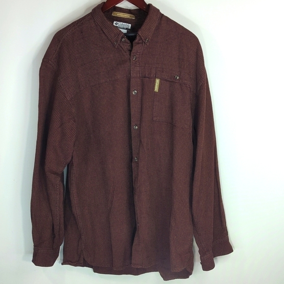 Columbia River Lodge Check Long‎ Sleeve Button-Up Shirt Cotton Blend Size XL - Picture 1 of 8